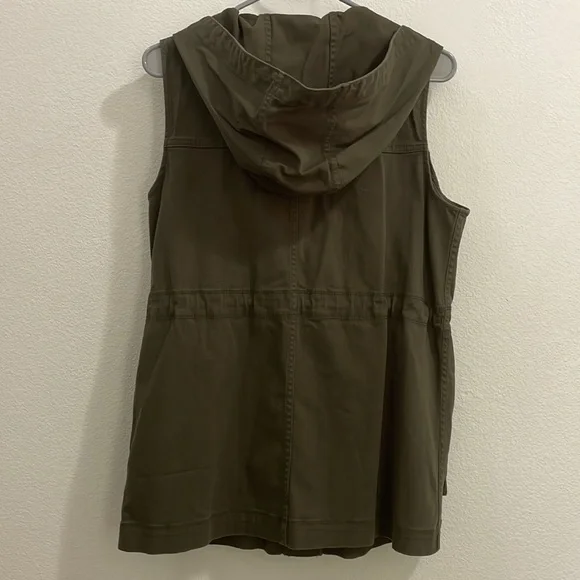 Matty M Cargo Vest - Olive Green - Picture 2 of 10